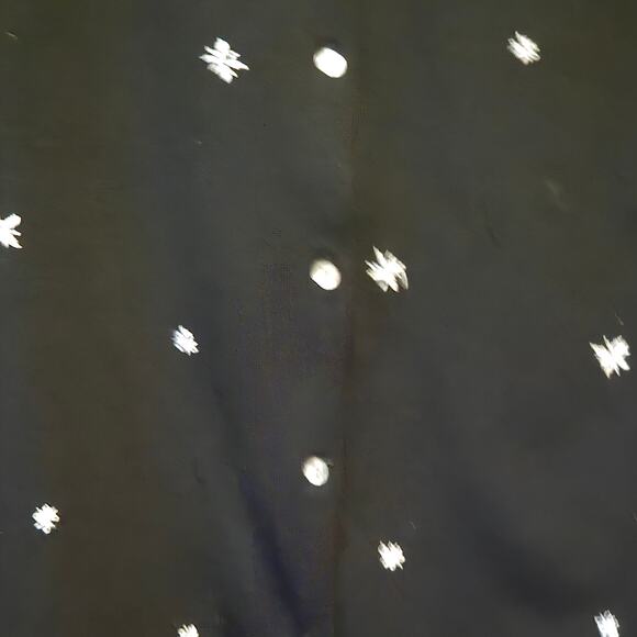 Rena Rowan Cardigan Womens L Black Silk Blend Embroidered - Picture 5 of 6